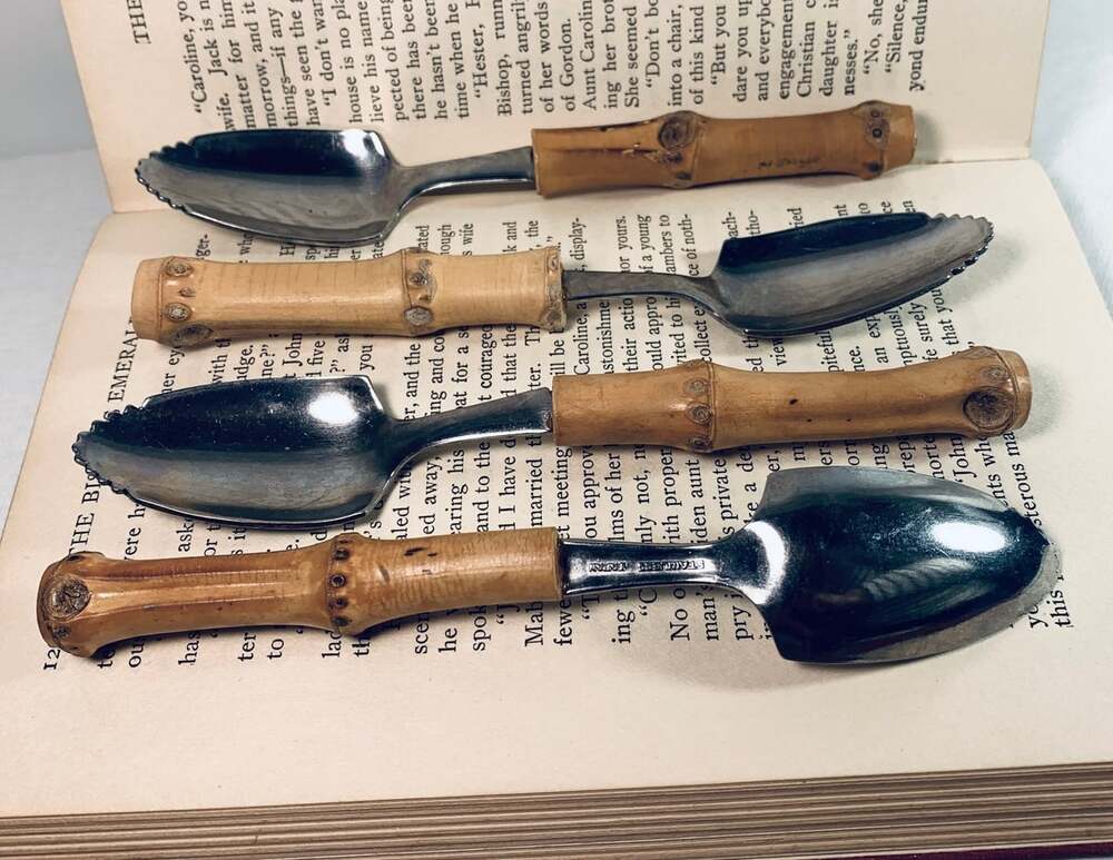 Vintage Bamboo Grapefruit Spoons Japan